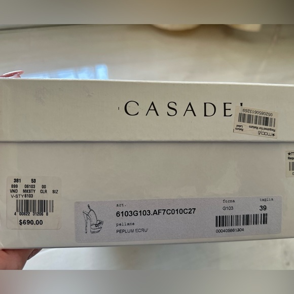 Casadei Platform sandals size 39 with bow - Picture 7 of 7
